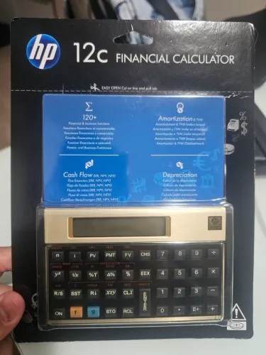 Calculadora HP 12c na caixa