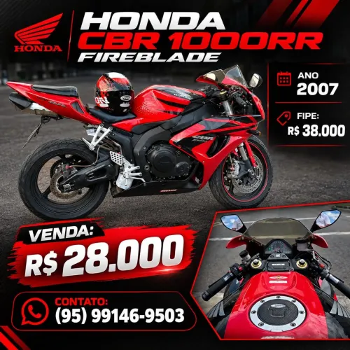 CBR 1000 RR Fireblade ? um avião, muito bem cuidada e com baixa quilometragem! ?