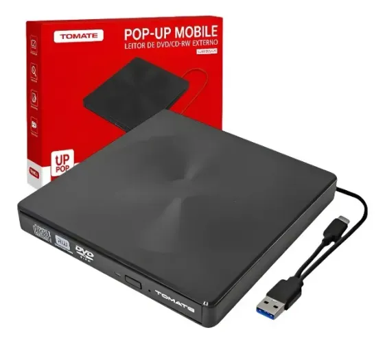 Leitor de CD ROM e DVD Externo