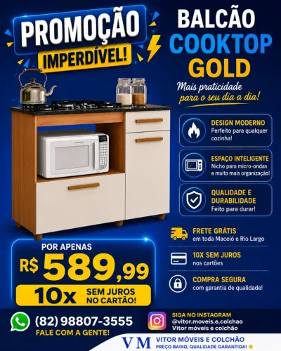 PROMOÇÃO DE BALCÃO COKTOP