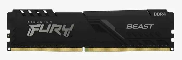 Memória RAM Kingston Fury Beast, 8GB, 3200MHz, DDR4, CL16, Preto - KF432C16BB/8