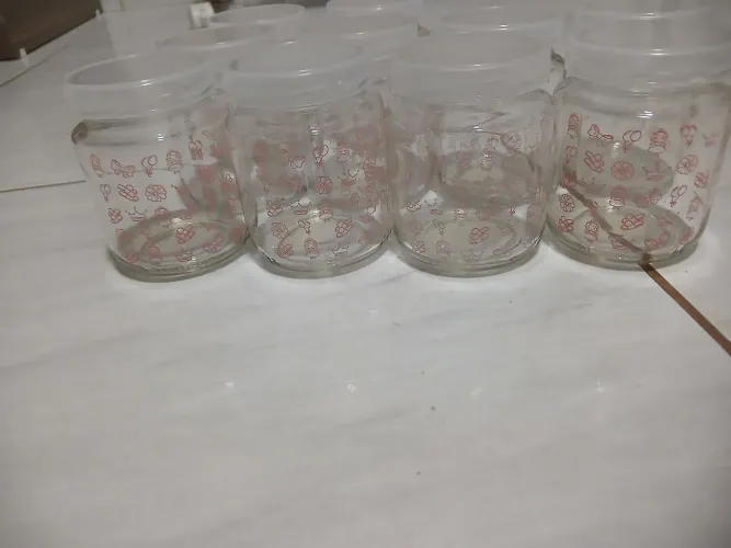 Potes de vidro para leite materno 