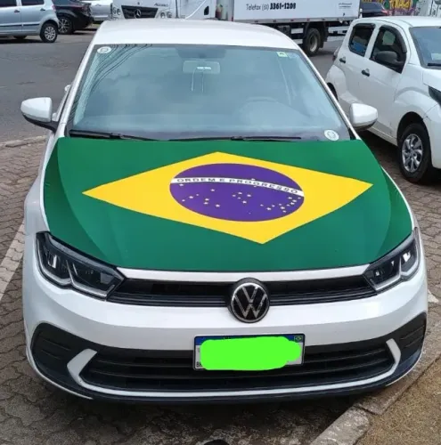 Bandeira Brasil Capô Carro Cores Vivas 