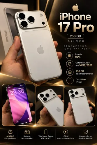 17PRO 256 GB, extremamente novo