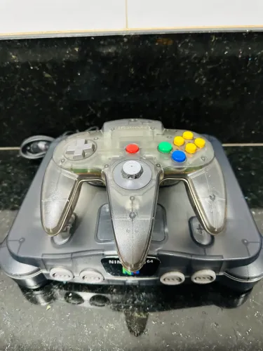 NINTENDO 64 SMOKE BLACK TRANSLÚCIDO - PEÇA DE COLEÇÃO