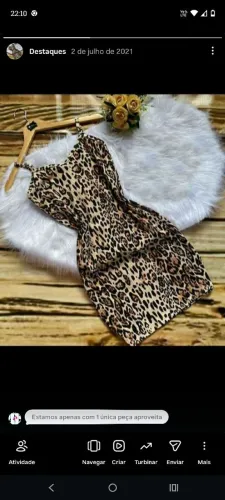 Vestido estampado onça