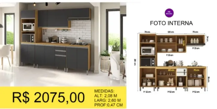 ARMARIO DE COZINHA A PRONTA-ENTREGA
