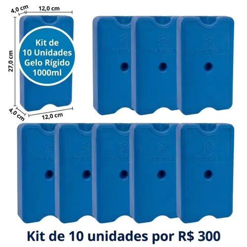 Kit 10 Gelox 1000ml (GR1000S) Gelo Rígido Atacado SJP
