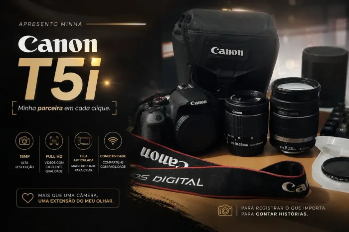 Canon t5i KIT + LENTE 18-200mm