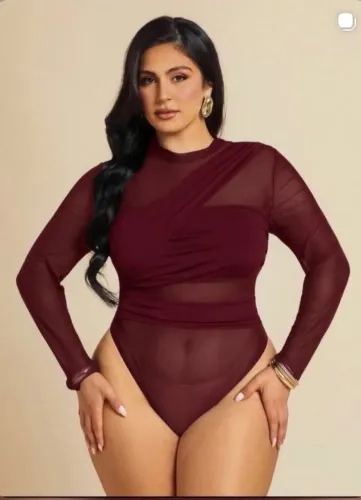 Body Vinho- Usado 1vez- Tamanho M