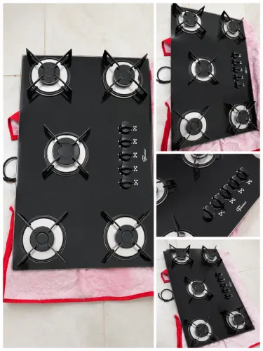 Fogão Cooktop Fischer 5 Bocas Vidro Temperado Preto