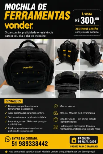 Mochila de ferramentas