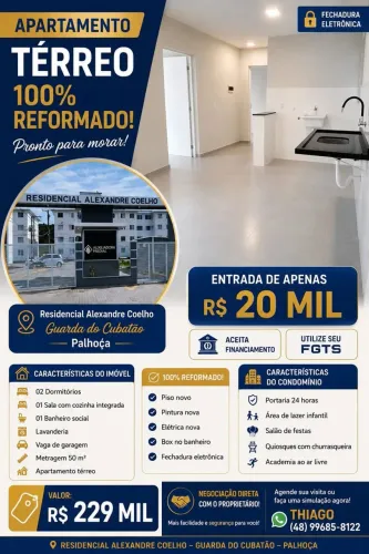 Apartamento à Venda - Guarda do Cubatão, Palhoça