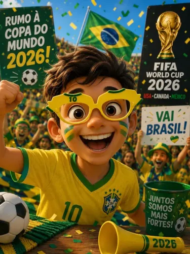 Óculos divertido para Copa Mundo 2026. Preço promocional para atacado