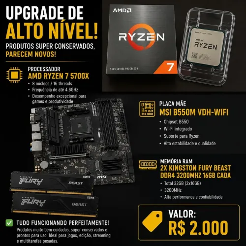 Kit AMD Ryzen + 32gb Ram