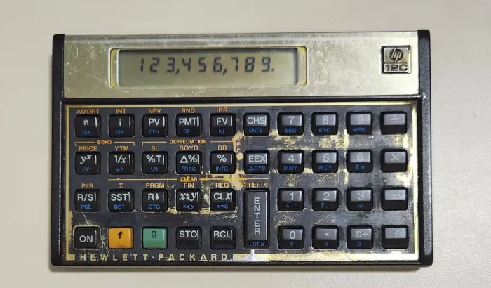 Calculadora Científica Financeira HP12C original da Hewlett Packard - Com marcas de Uso