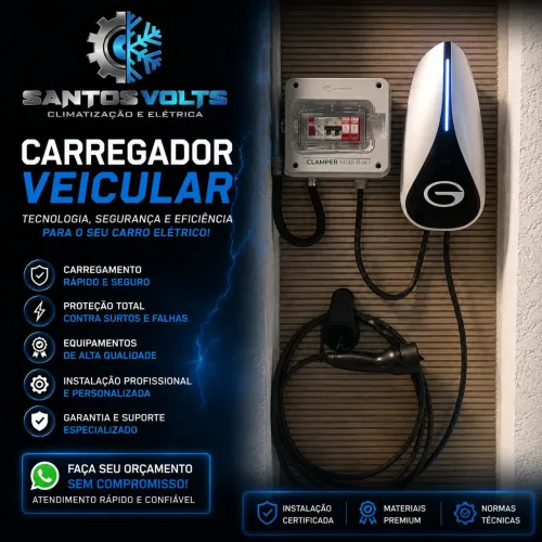 Instalação de Carregador Veicular / Wallbox - Carro Elétrico