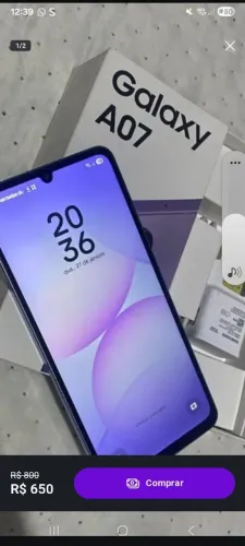 Sangue A07 usado 3 meses mais normal com nota e carregador chave de porta chip c