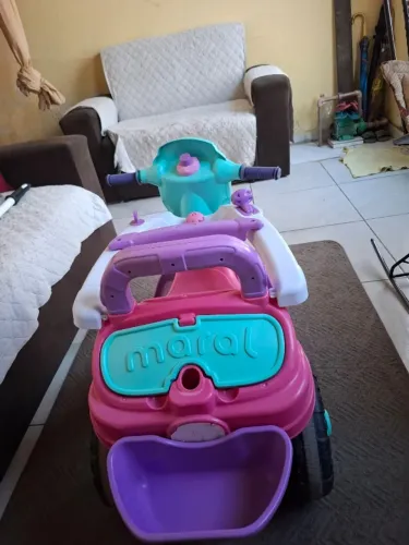 Carrinho de passeio Triciclo Velocipe rosa