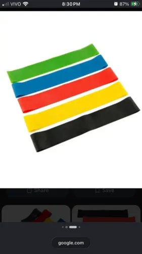 Kit 5 bandas elásticas exercícios
