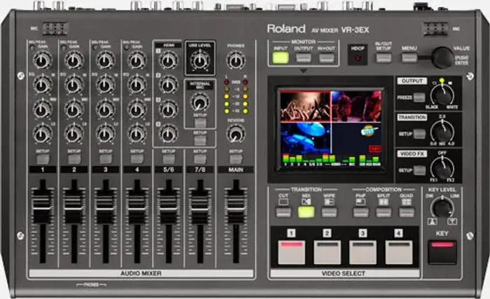 Roland VR-3EX (mixer A/V) - serve também como placa de áudio e captura de video - USB