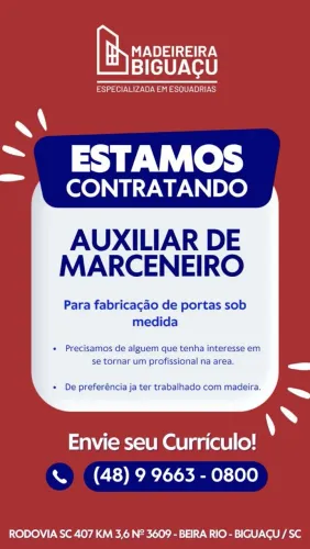 Auxiliar de marceneiro