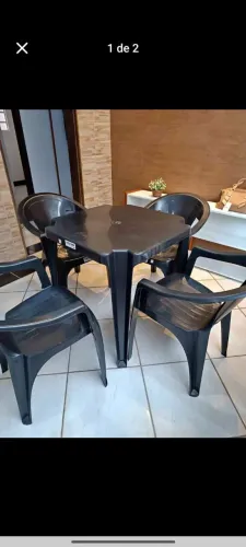Jogo de mesa poltrona