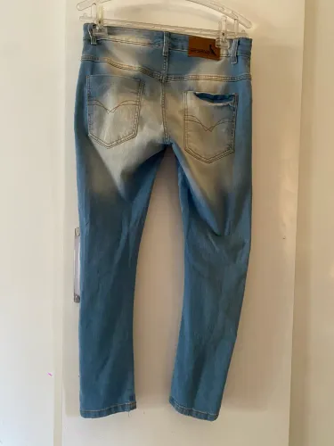 Calça Jeans Reserva Masculina Tamanho 38 - Azul Claro Destroyed