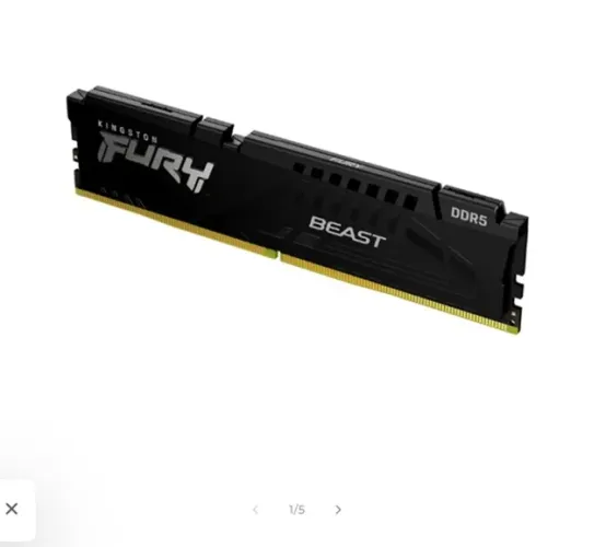 KF560C36BBE2-16 - Módulo de memória de 16GB DIMM DDR5 6000Mhz CL36 FURY Beast Black 1,35V