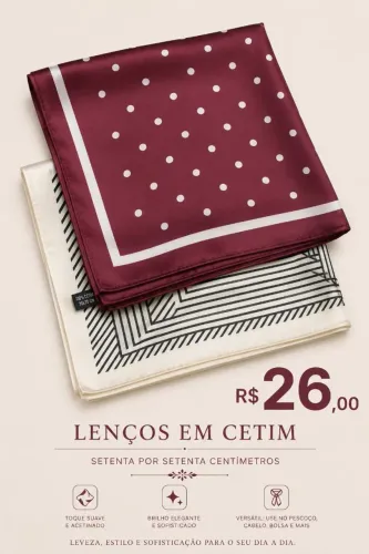 Lenços em cetim 70x 70 estampas diversas