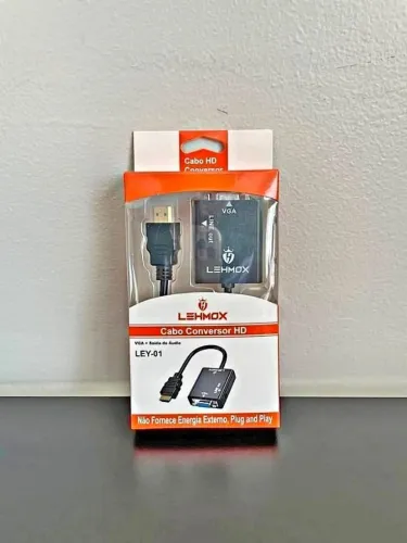 Adaptador HDMI para VGA com Áudio P2 FAZEMOS ENTREGA - NOVO