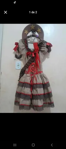 Vestido e acessórios de Maria Bonita ( Aluguel)