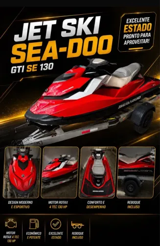 JET SKI SEA-DOO GTI SE130 - REBOQUE INCLUSO - LEIA A DESCRIÇÃO