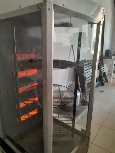  máquina de frango assado rotativa capacidade para 40 frangos 