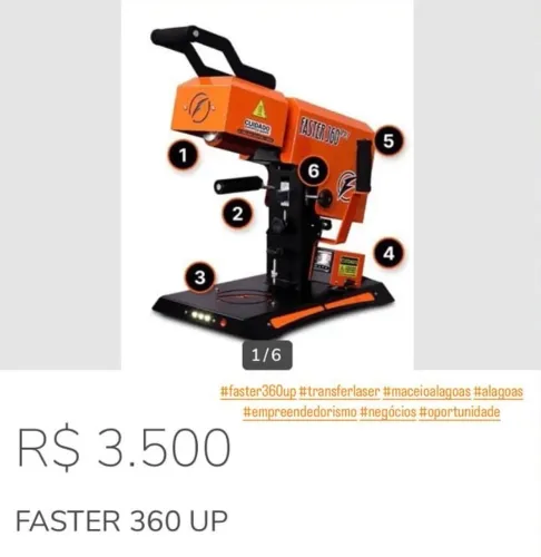 Faster 360 UP máquina transfer nova