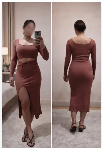 Vestido Marrom Feminino Excelente Estado Tam. P