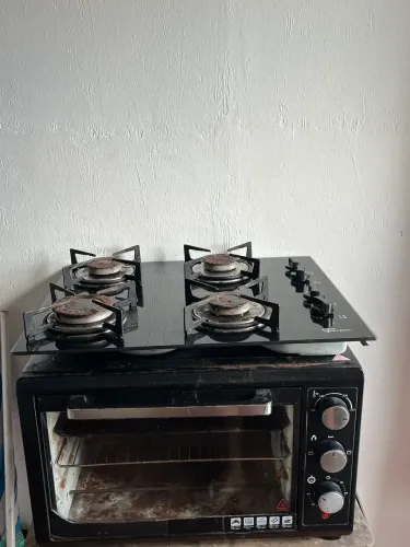 Cooktop 4 bocas + forno elétrico 