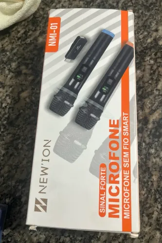 Kit 2 Microfones Sem Fio adaptador usb Sinal Forte Digital