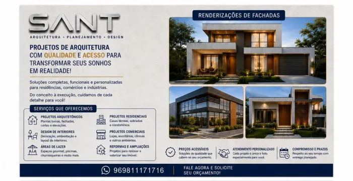 Projetos, legalização de obras, orçamentos e Planejamentos