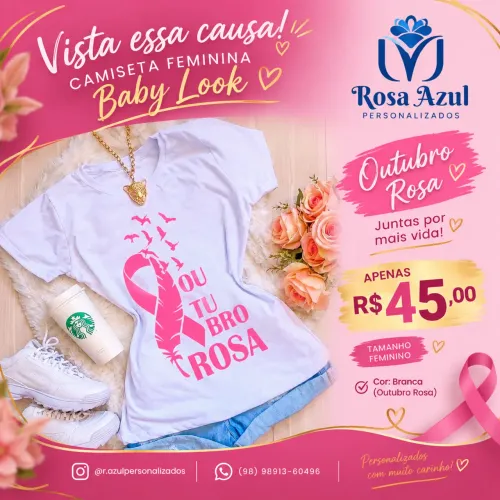Camisas outubro Rosa