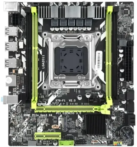 Placa mãe nova na caixa + E5-2650 v2 c/ 8 núcleos e 20mb cache + 16GB de RAM.