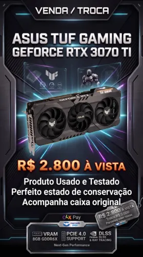 Rtx 3070ti 8gb Asus Tuf , com caixa e nota fiscal