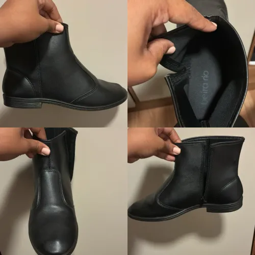 Bota Beira Rio Original Feminina Cano Curto Básico Solado Baixo