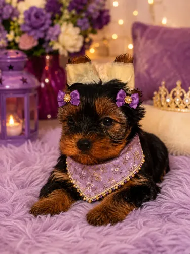 Filhotes de Yorkshire fêmea padrão,4Kl adulto