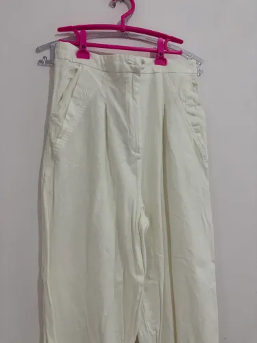 Calça de linho farm branca 