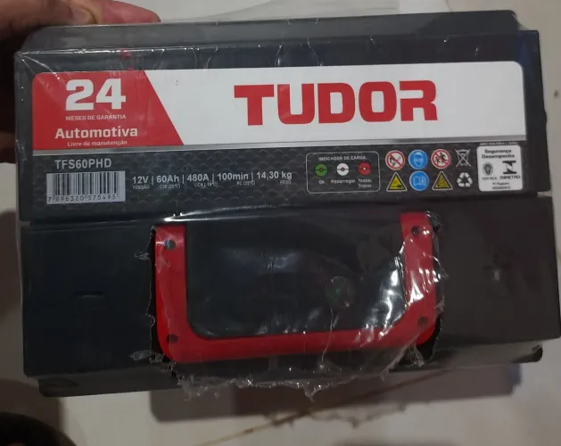 BATERIA TUDOR 60Ah- caixa alta - NOVA 