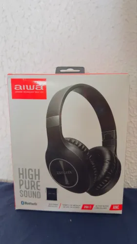 Fone De Ouvido Headphone Aiwa Hp-02-b Bluetooth Anc Alta Definição Preto