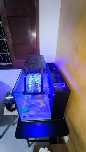 Vendo aquário 60x42x40 com bomba submersa 100l