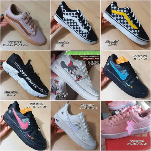 Queima de Estoque 3 pares por 120,00 adulto, infantil, masculino, feminino 