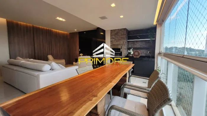 Locação de apartamento no bairro Vila da Serra com varanda gourmet e vista.